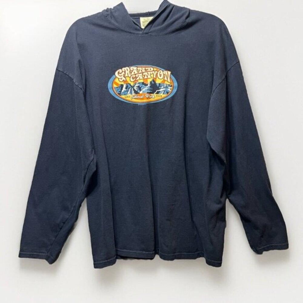 Vintage Fred Harvey Grand Canyon National Park‎ Shirt L Long Sleeve Blue